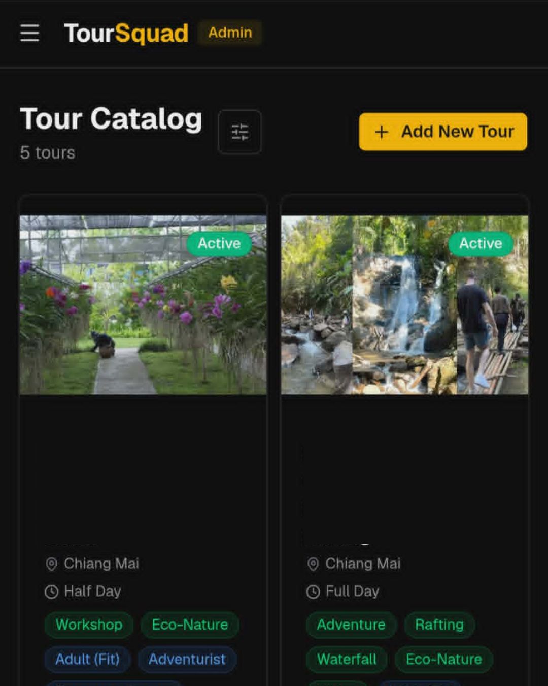 Tour Catalog